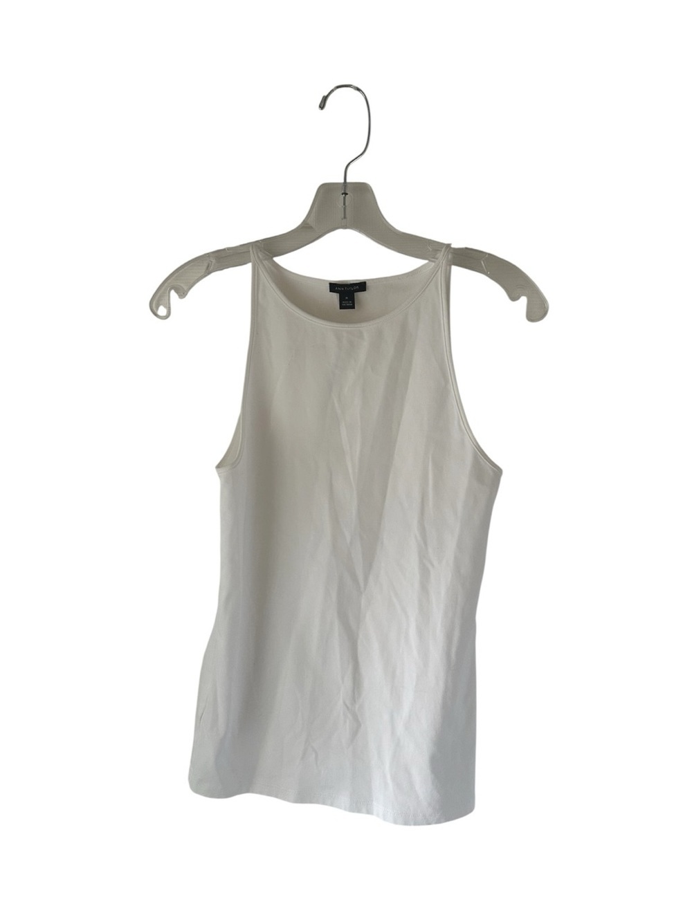 Ann Taylor Women’s White Sleeveless Scoop Neck Tank Top